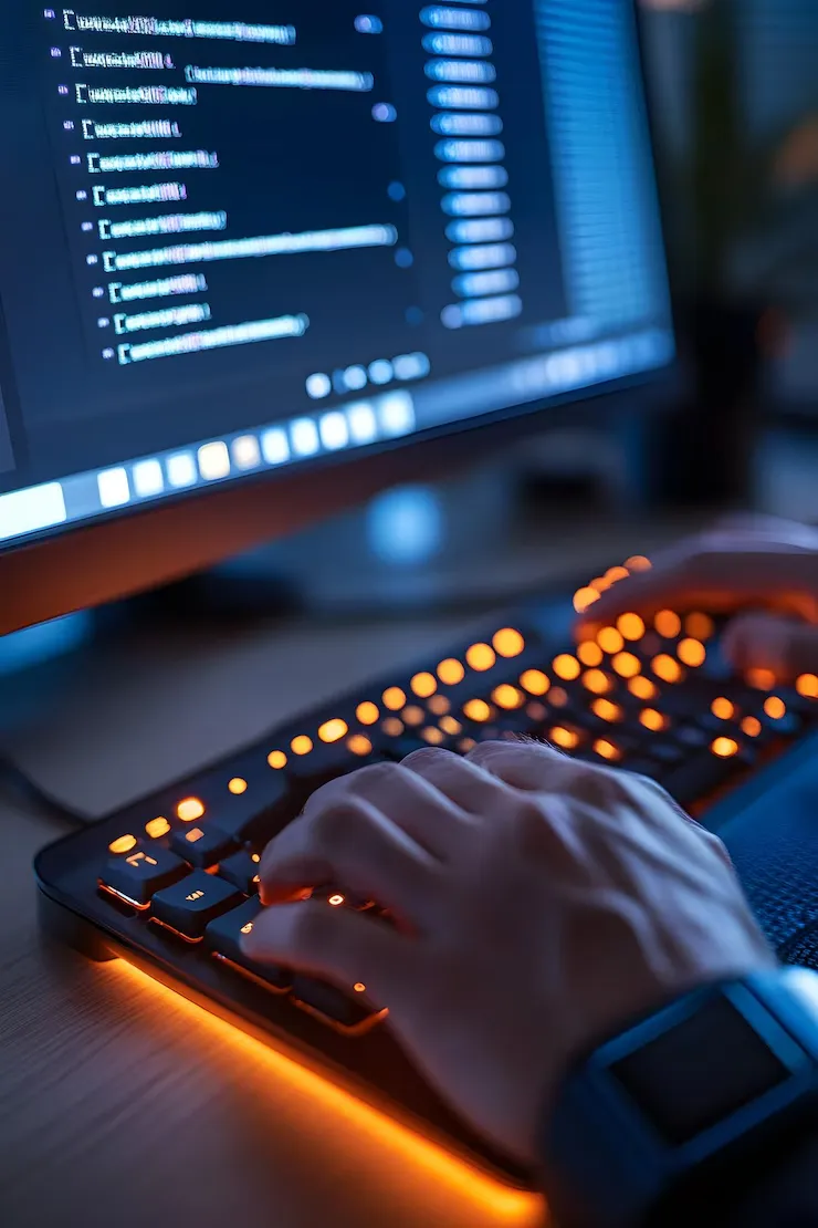 Oficina moderna con tecnología avanzada